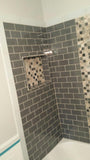 Taupe Gray 3x6 Glass Subway Tile