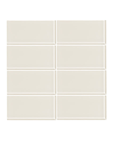 Cream 3x6 Glass Subway Tile