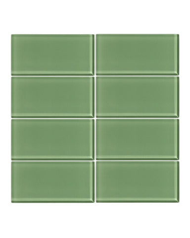 Pistachio 3x6 Glass Subway Tile