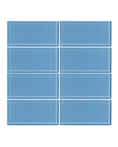 Sky Blue 3x6 Glass Subway Tile