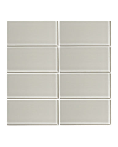 Cathedral Gray 3x6 Glass Subway Tile