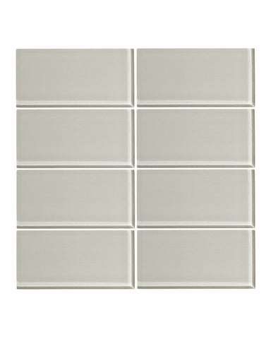 Cathedral Gray 3x6 Glass Subway Tile