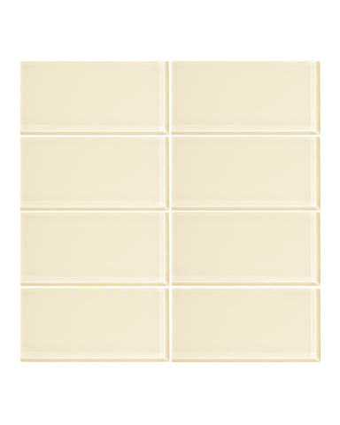 Lemon Meringue 3x6 Glass Subway Tile