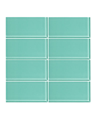 Bermuda Blue 3x6 Glass Subway Tile