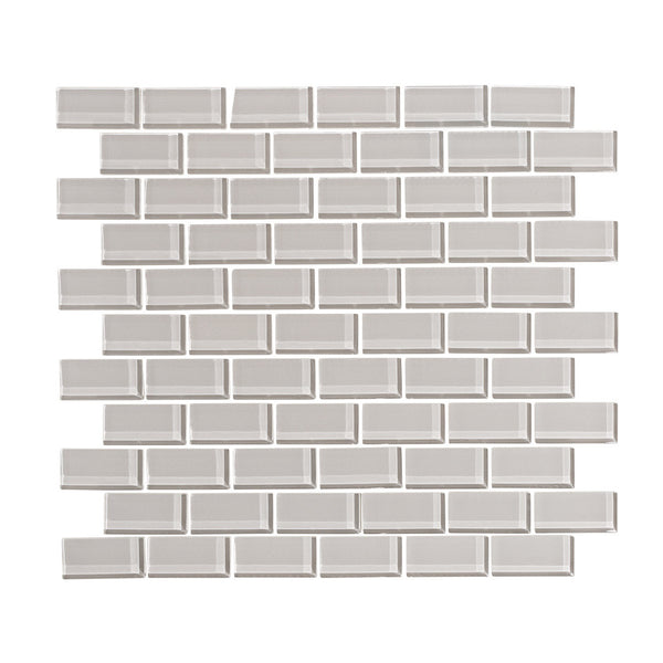 Cathedral Gray 1x2 Glass Subway Tile Mosaic